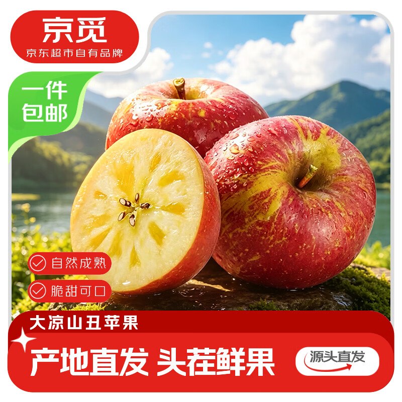 自营京觅 大凉山丑苹果 净4.5斤
