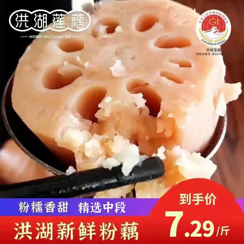 洪湖农家 洪湖粉藕3斤