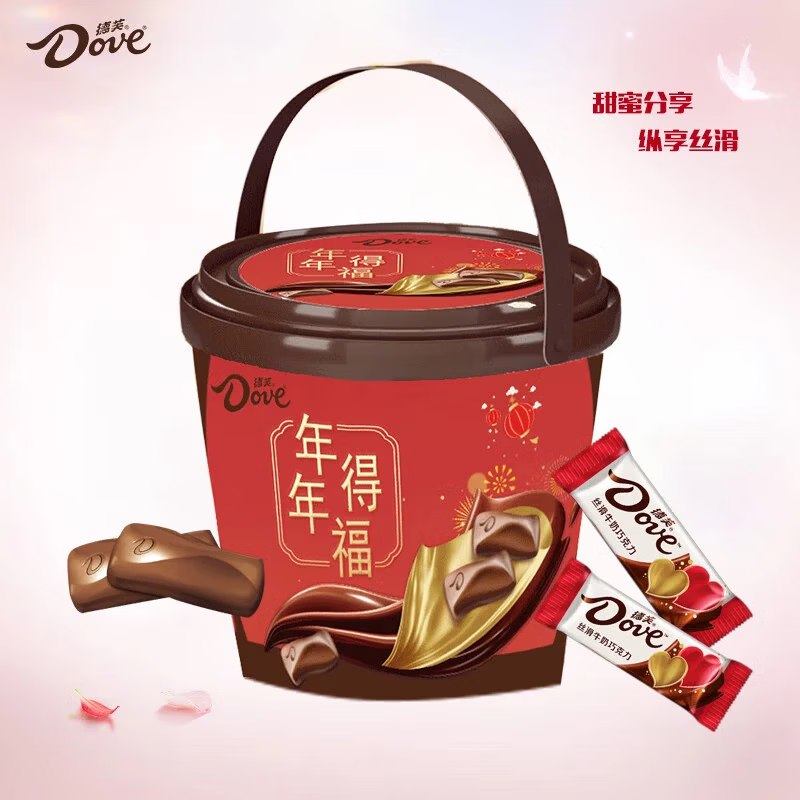 德芙 丝滑牛奶巧克力 270g桶装